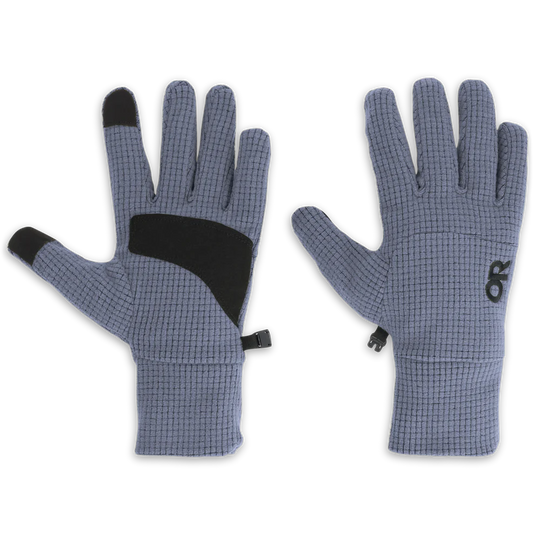 grey gloves with grips from Outdoor Research