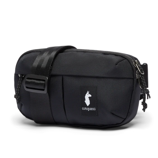 A black Cotopaxi Todo 2L Hip Pack displayed against a white background.