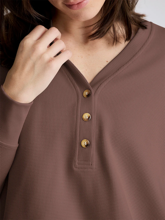 Free Fly Women's Waffle Long Sleeve Henley