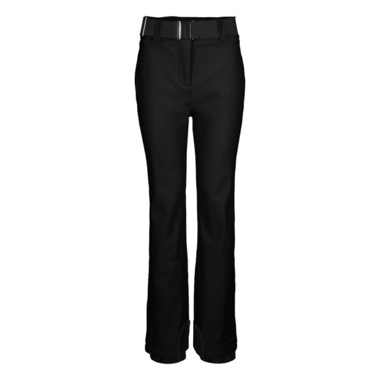 Black pants with a belt on a white background