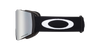 Ski goggle with black strap featuring a logo on a white background