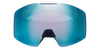 Blue ski goggles with Prizm logo on a white background
