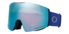 Blue goggles with a Prizm logo on a white background