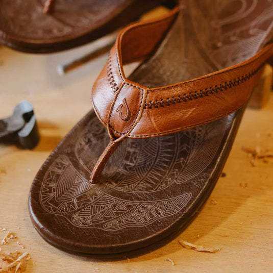 Olukai Men's Leather Beach Sandals