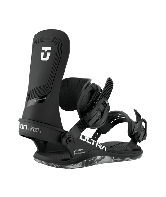A Union Men's Ultra Snowboard Binding in a solid color with ankle strap and baseplate visible.