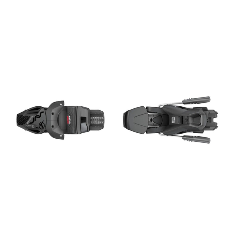 Load image into Gallery viewer, Two black ski bindings on a white background
