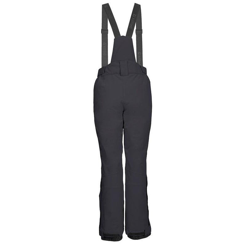 Load image into Gallery viewer, Black snow pants with suspenders on a white background
