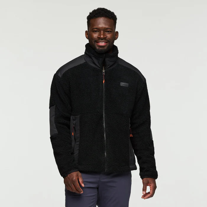 Load image into Gallery viewer, Man wearing a black jacket with gray accents on a white background
