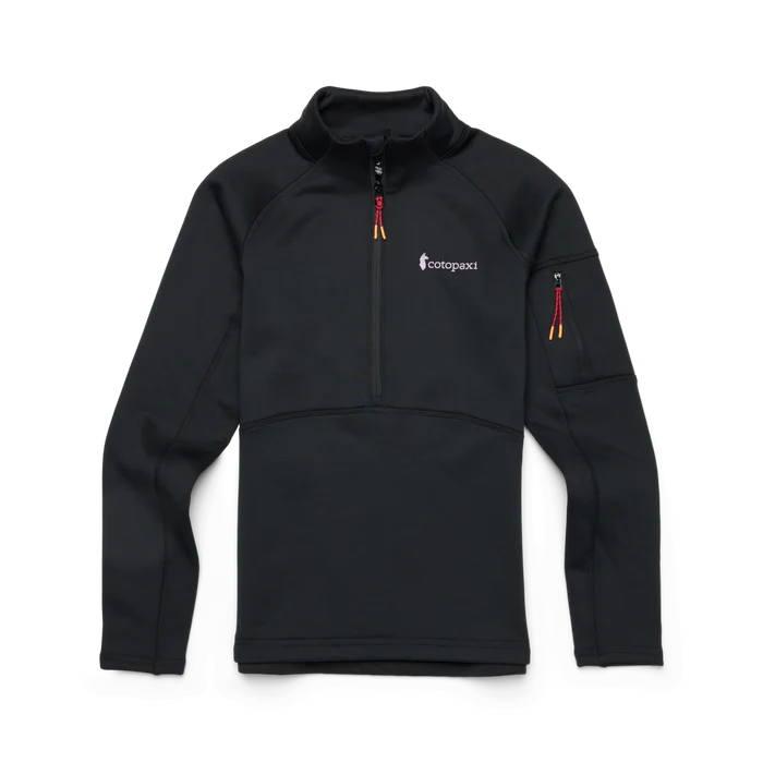 Load image into Gallery viewer, Black pullover with a brand logo on a white background
