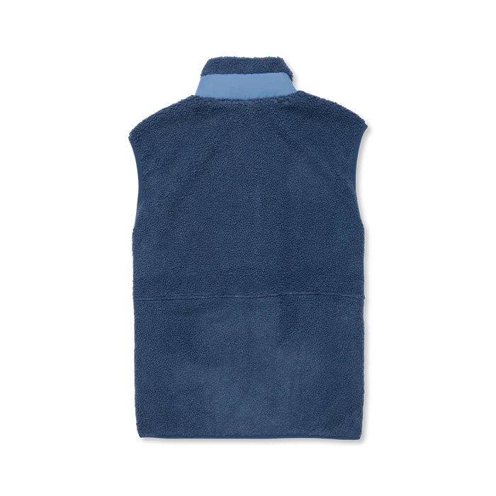 Load image into Gallery viewer, Blue fleece vest on a white background
