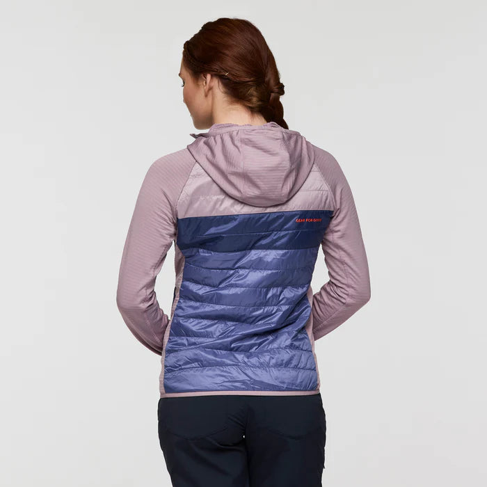 Load image into Gallery viewer, Person wearing a two-tone jacket with a visible brand logo on a light gray background

