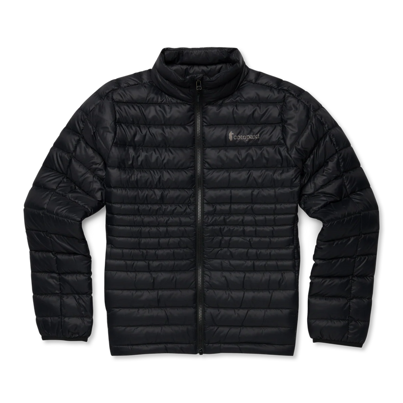 Load image into Gallery viewer, Black puffer jacket with Cotopaxi logo on a white background
