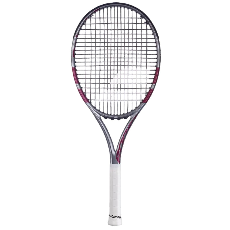 Load image into Gallery viewer, Tennis racket with a white handle on a transparent background
