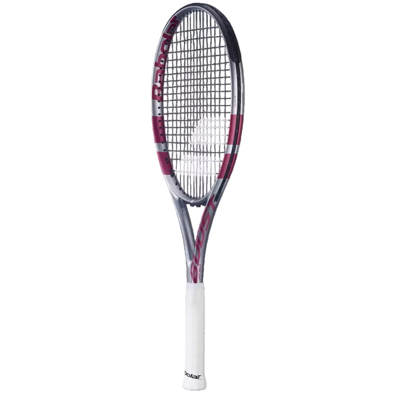 Load image into Gallery viewer, Tennis racket with a white handle on a black background
