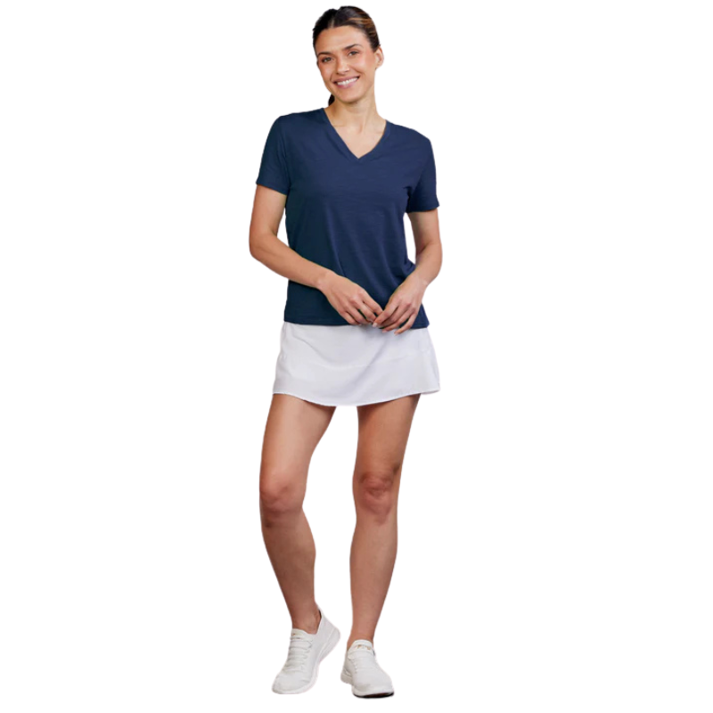 Load image into Gallery viewer, Tasc x Ski and Tennis Station Women's All Day V-Neck T-Shirt - Ski &amp; Tennis Station
