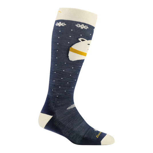 Darn Tough Kids Polar Bear Over-the-Calf Midweight Ski & Snowboard Sock - Ski & Tennis Station