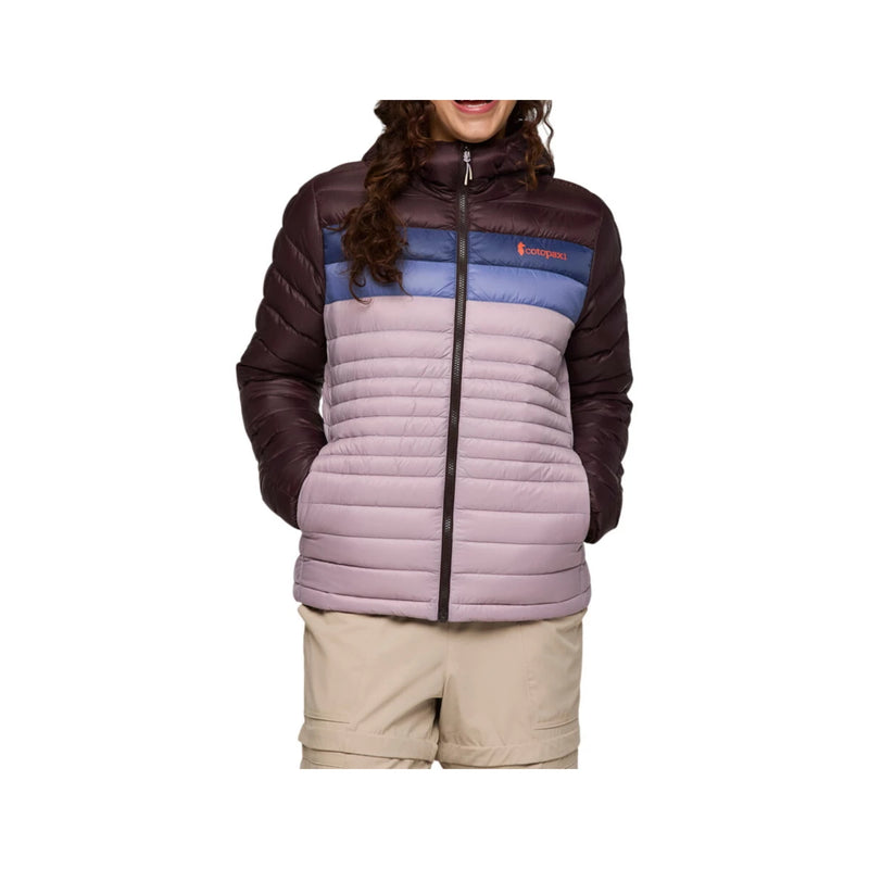 Load image into Gallery viewer, Person wearing a multicolored puffer jacket on a white background
