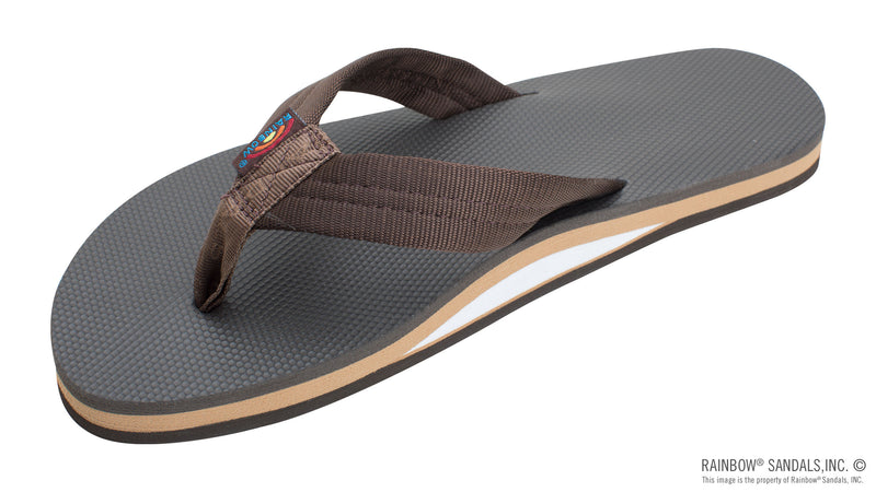 Load image into Gallery viewer, Rainbow Men&#39;s Rubber Single Layer Soft Top 1&#39; Strap Sandal
