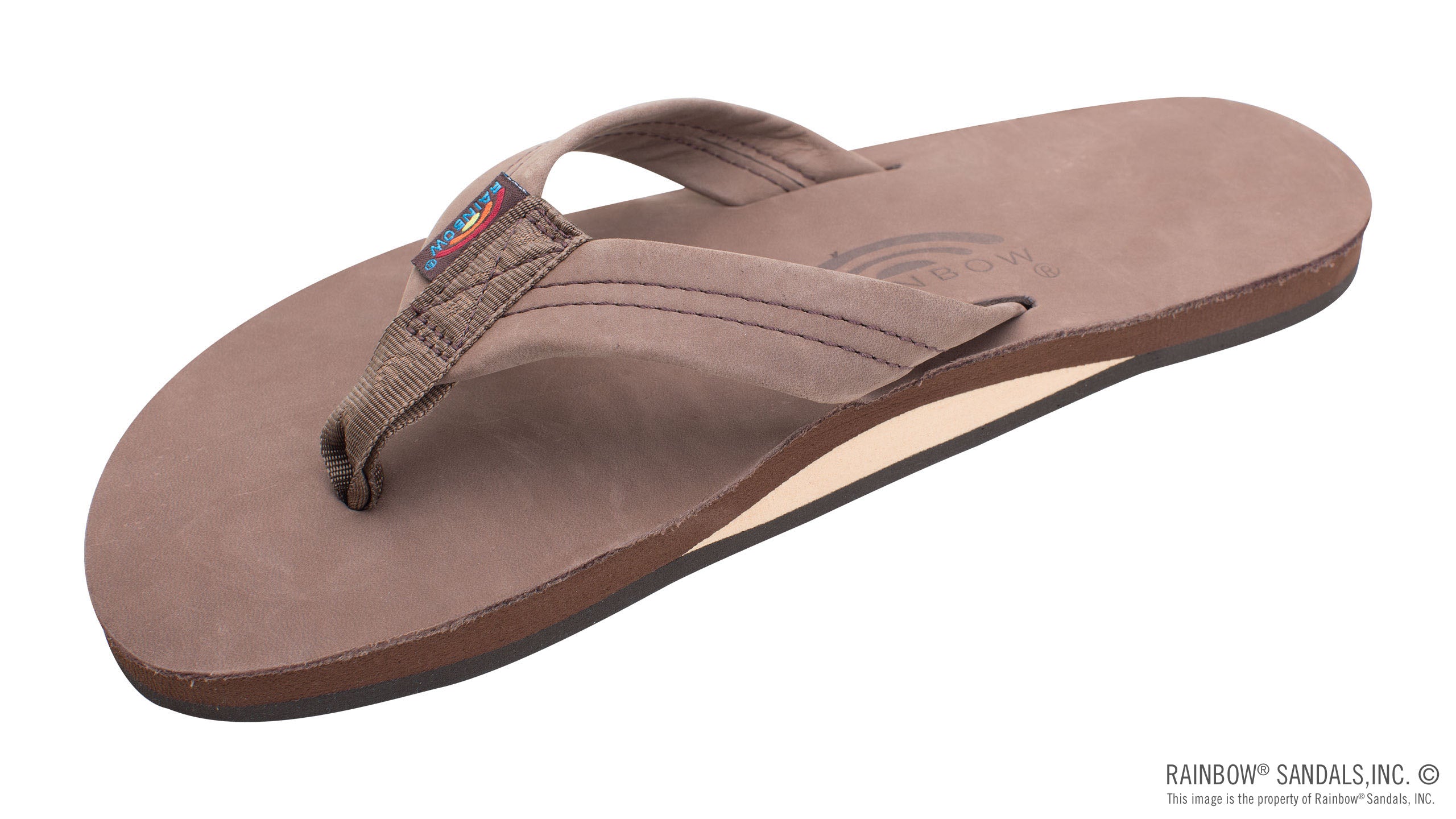 Rainbow Men's Single Layer Premier Leather 1' Strap Sandal – Ski