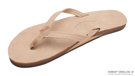 Rainbow Women's Single Layer Premier Leather 1/2" Narrow Strap Sandal