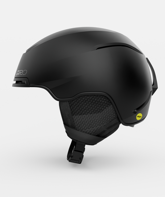 Black helmet with a Giro logo on a white background