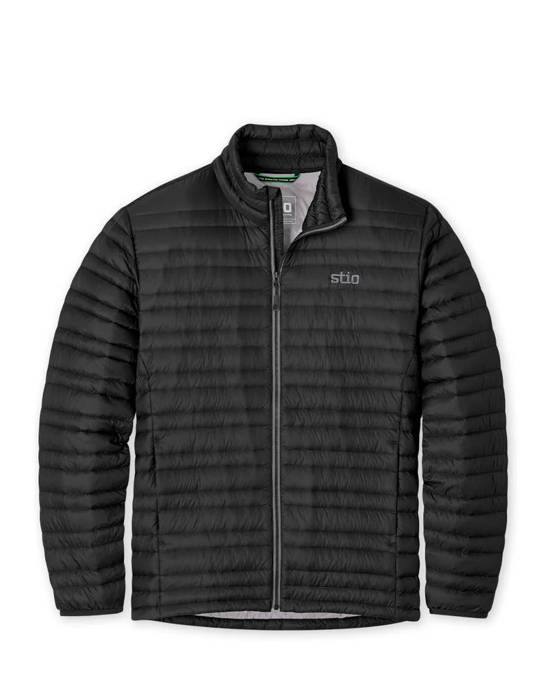 Load image into Gallery viewer, Black quilted jacket on a white background
