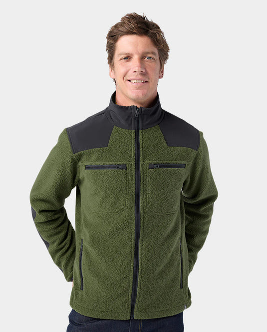 Stio mens green fleece jacket