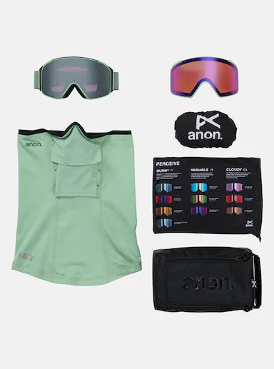 Load image into Gallery viewer, Anon M4S Goggles (Cylindrical) + Bonus Lens + MFI Face Mask
