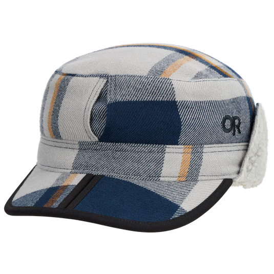 plaid outdoor research hat with foldable ear flaps