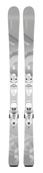 Pair of skis with bindings on a white background