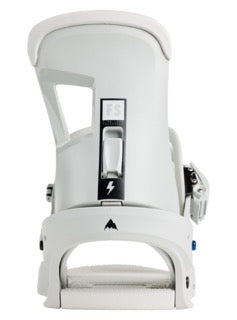 Load image into Gallery viewer, White snowboard binding on a plain background
