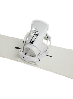 Load image into Gallery viewer, White snowboard binding on a white background
