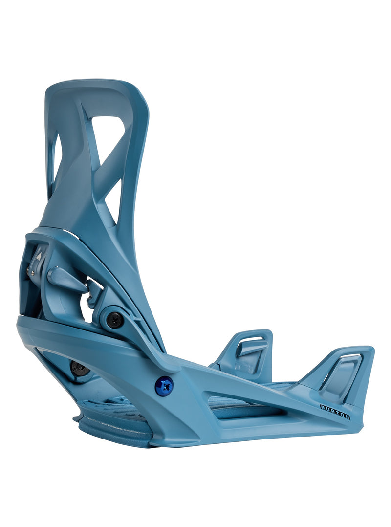 Load image into Gallery viewer, A Burton men&#39;s snowboard binding featuring a blue design.
