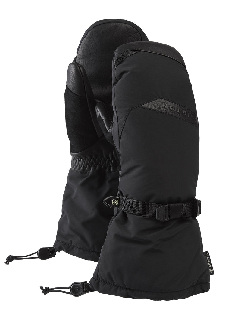 Load image into Gallery viewer, Black insulated mittens with Burton logo on a white background
