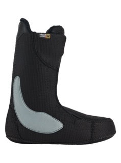 Black boot liner with gray accent on a white background