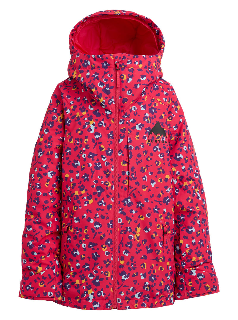 Load image into Gallery viewer, Red floral-patterned Burton winter jacket on a white background
