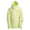 Light green jacket with a hood on a plain background
