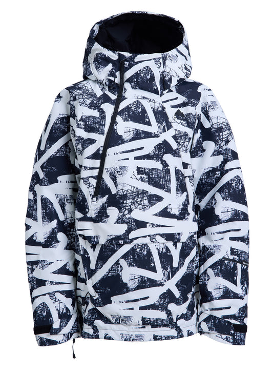 Black and white patterned hoodie on a white background