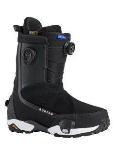 Burton Men's Highshot X Step On Snowboard Boot in black color featuring Dual-Zone BOA lacing system and Step On binding compatibility.