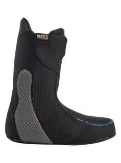 Black and gray boot lining on a white background