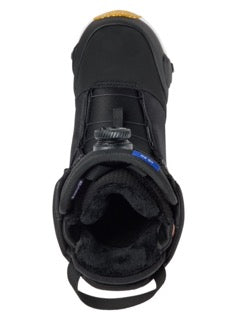 Load image into Gallery viewer, Black snowboard boot on a white background
