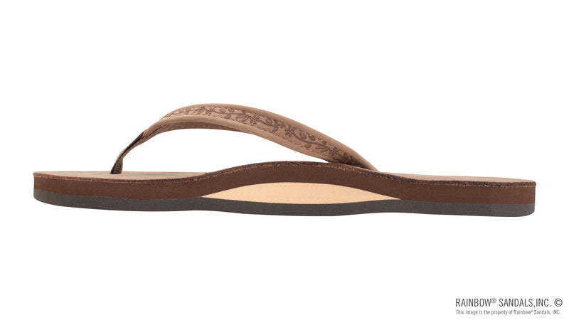 Load image into Gallery viewer, Rainbow Women's Las Flores - Single Layer Premier Leather with a Floral 1/2" Narrow Strap
