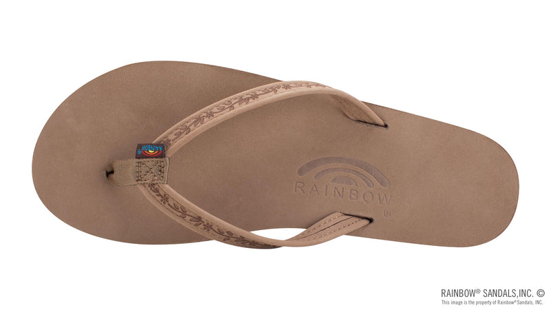 Load image into Gallery viewer, Rainbow Women's Las Flores - Single Layer Premier Leather with a Floral 1/2" Narrow Strap
