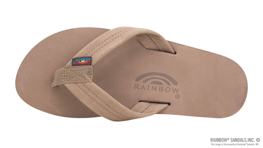 Rainbow Men's Single Layer Premier Leather 1' Strap Sandal