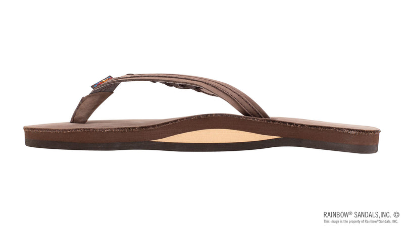 Load image into Gallery viewer, Rainbow Women's Flirty Braidy - Single Layer Premier Leather 1/2" Narrow Strap with Braid - Ski &amp; Tennis Station

