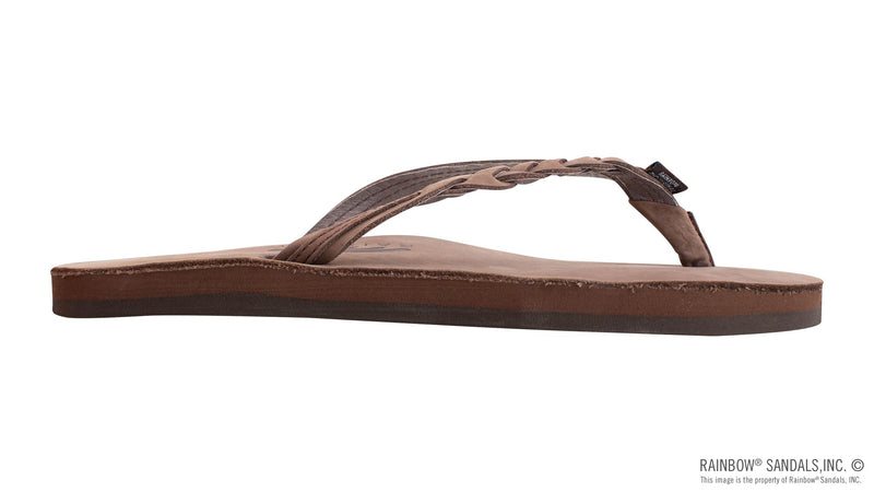 Load image into Gallery viewer, Rainbow Women's Flirty Braidy - Single Layer Premier Leather 1/2" Narrow Strap with Braid - Ski &amp; Tennis Station
