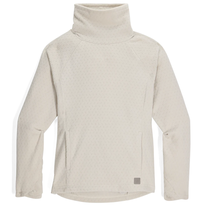 Load image into Gallery viewer, Beige fleece jacket with a high collar on a white background
