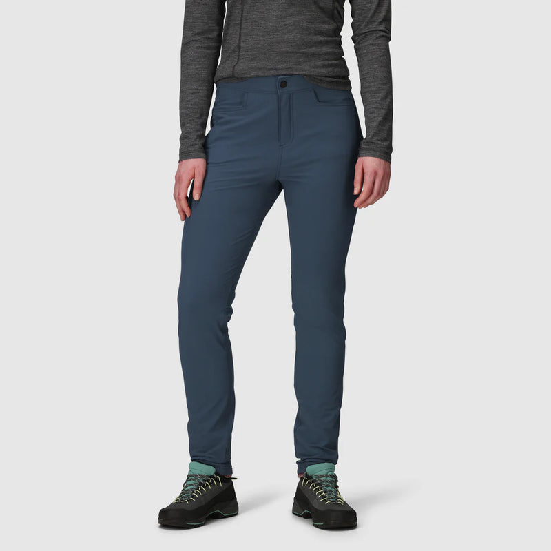Load image into Gallery viewer, blue fleece lined ladies pants
