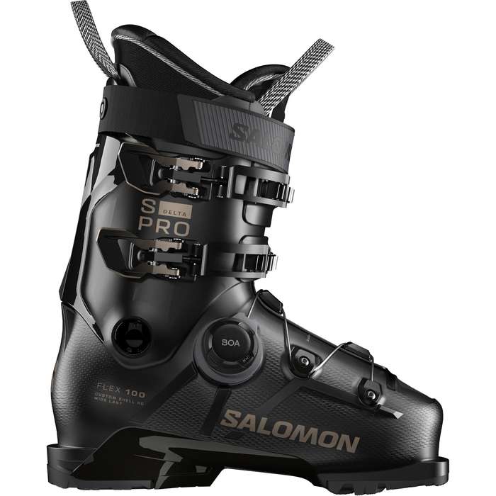Load image into Gallery viewer, Black Salomon S Pro Delta Boa ski boot on a white background
