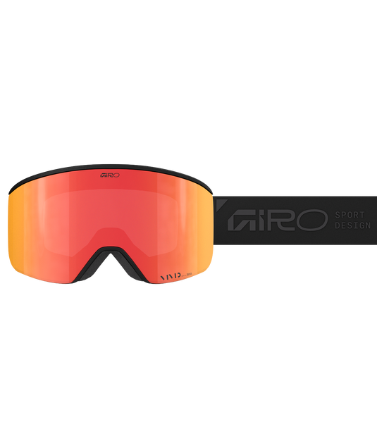 Giro ski goggles with red Vivid lens on a white background